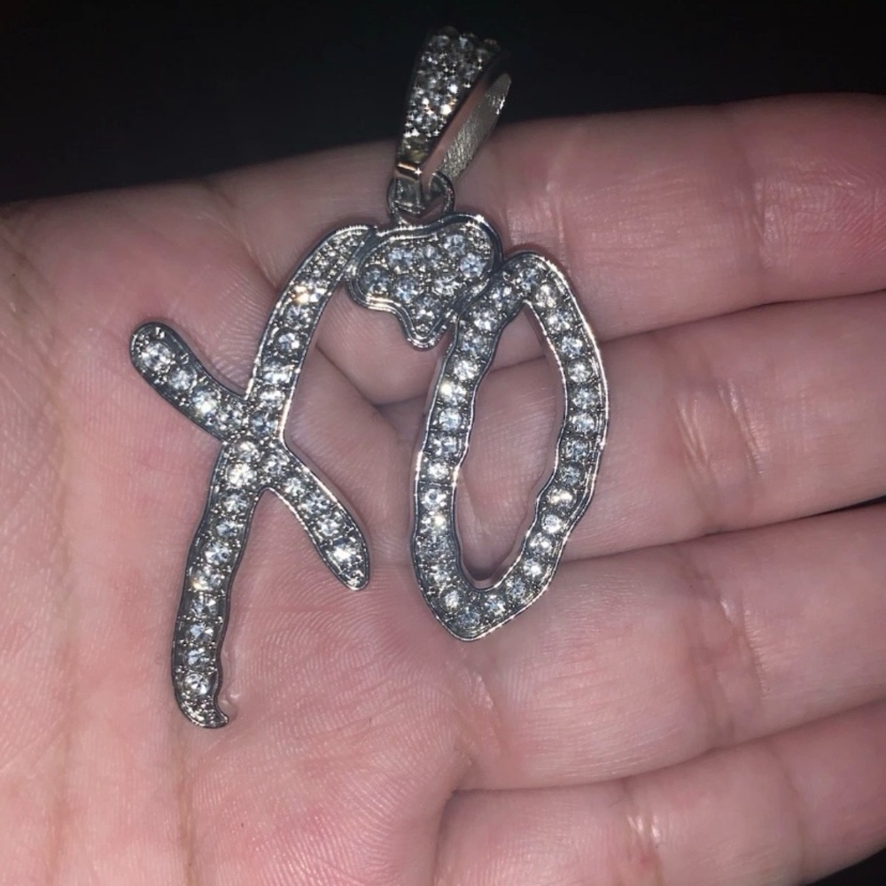 The Weeknd Silver XO Pendant Necklace